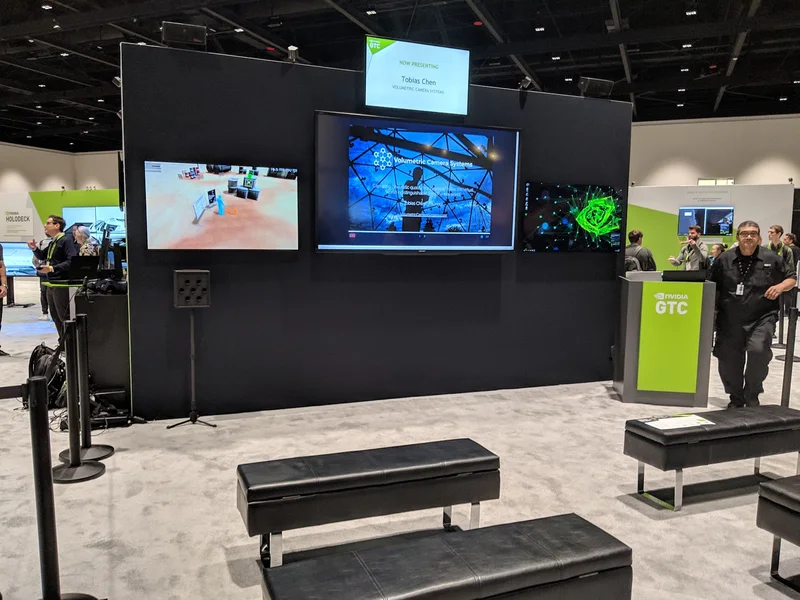 VCS volumetric demonstration in the GTC VR Village theater area.
