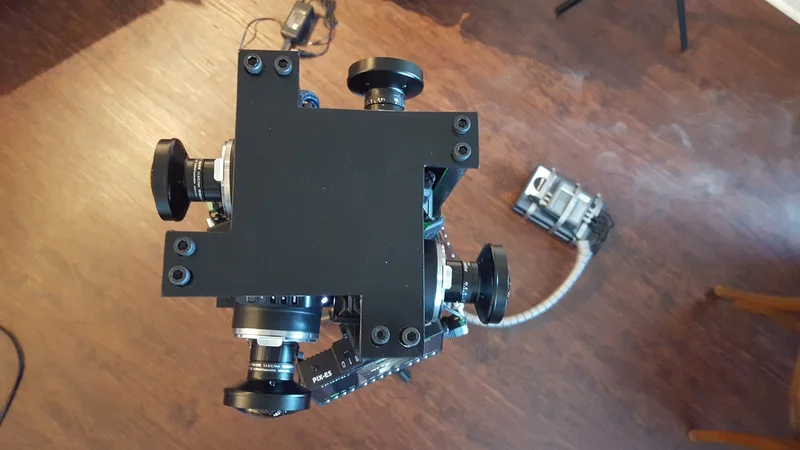 Finished QuadMagic camera assembly, viewed from above.