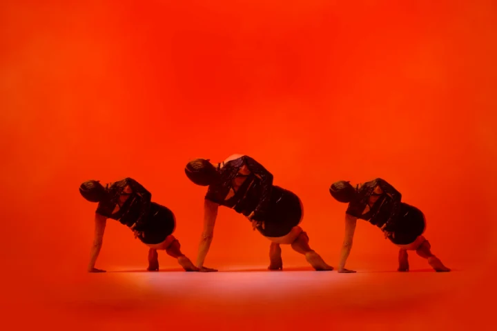 Metamorphosis film still: three positions from the dance sequence.