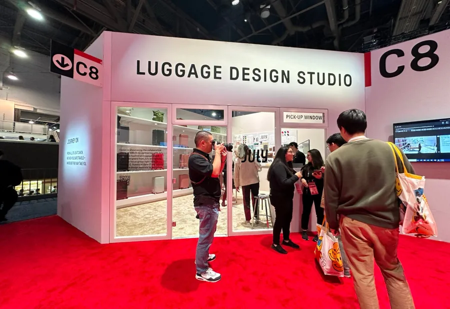 July luggage design studio at Canon’s CES 2024 exhibit, showing an AMLOS activation, not Kokomo.