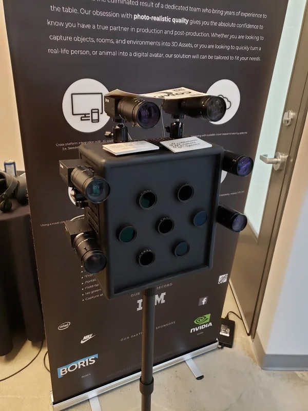 VCS modular-camera demonstration setup.