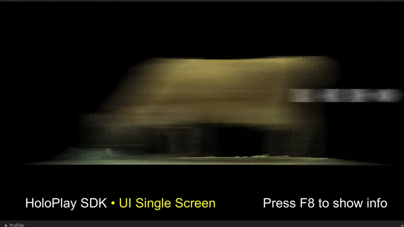 Photographed Looking Glass playback of volumetric cow.