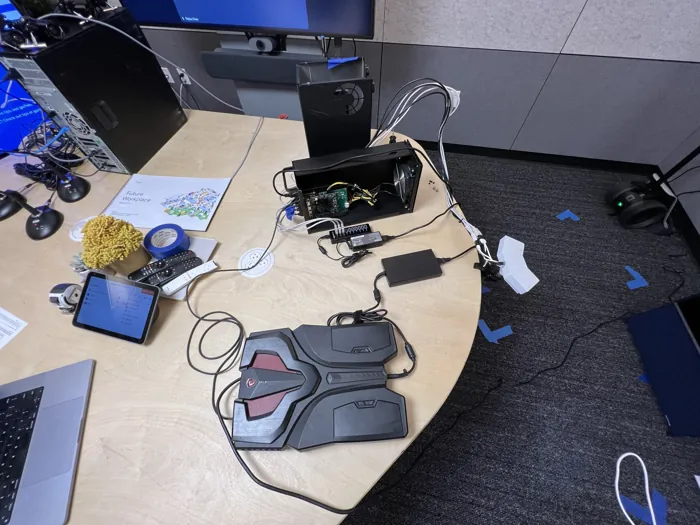 Portable camera-system integration and conferencing tests.