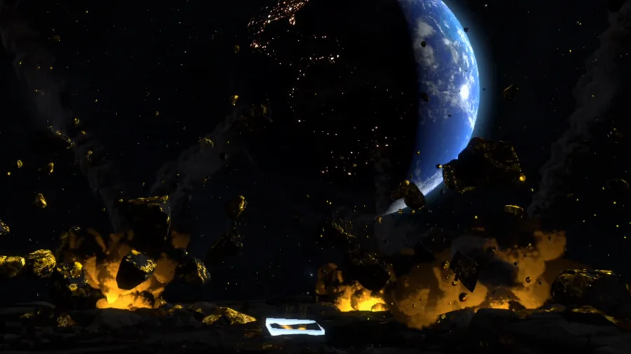 ASTEROID interactive experience: a view of Earth from the asteroid.