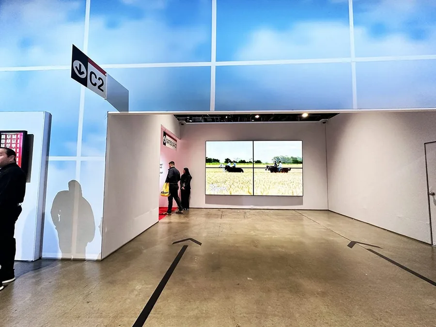 Travel-themed area in Canon’s CES 2024 booth; Kokomo participation not shown in this image.