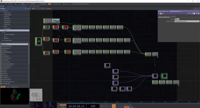 Audio-processing and switching logic in the MultiView prototype.